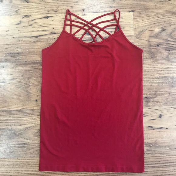 Bright Red tank top. Plus size - Picture 2 of 8
